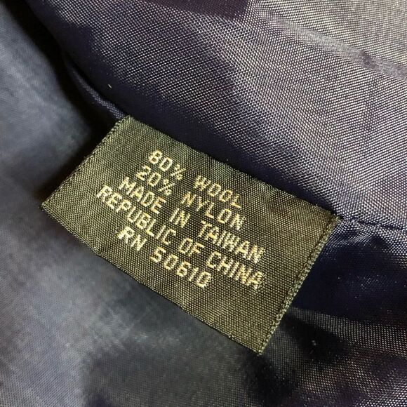 Vintage Sasson Velour Trim Blazer Navy 12 - Picture 4 of 5